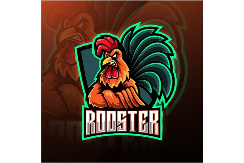 rooster-esport-mascot-logo-design