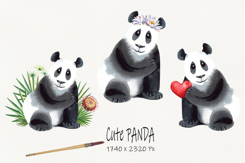 watercolor-cute-panda
