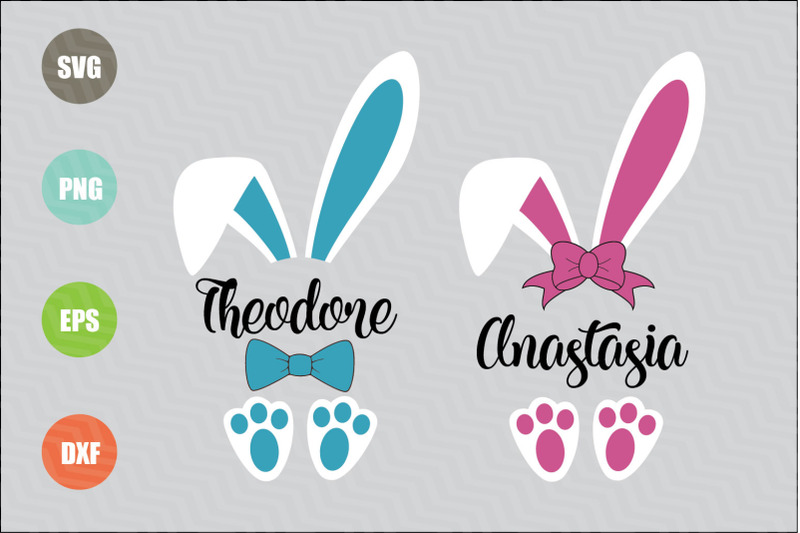 Easter Bunny Monogram SVG Files By NewSvgArt | TheHungryJPEG