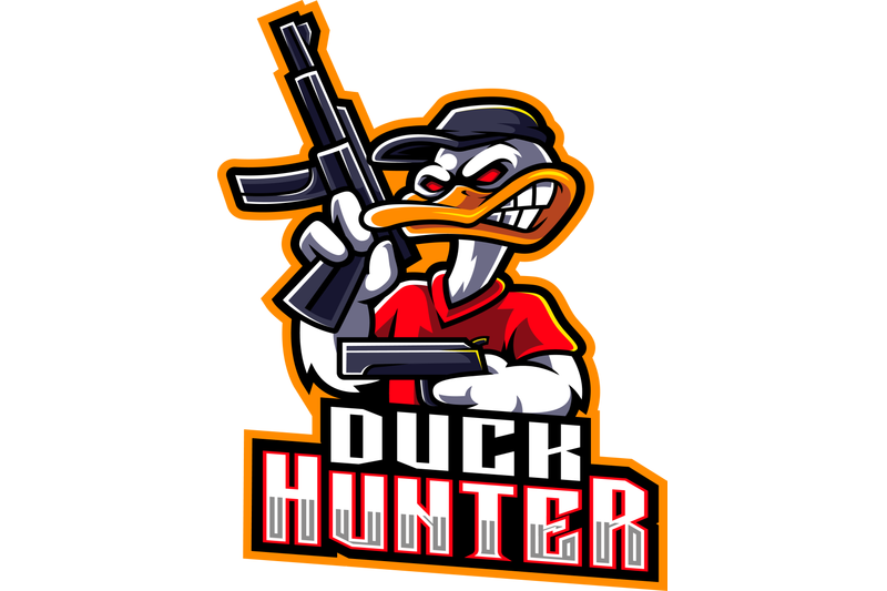 duck-hunter-esport-mascot-logo-design