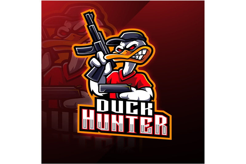 duck-hunter-esport-mascot-logo-design