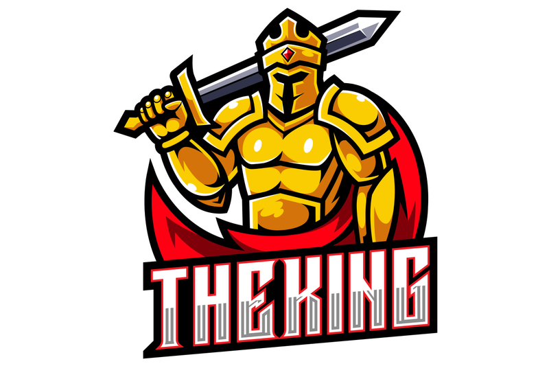 the-king-esport-mascot-logo-design