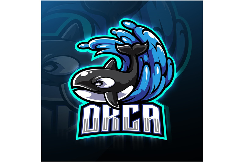 orca-esport-mascot-logo-design