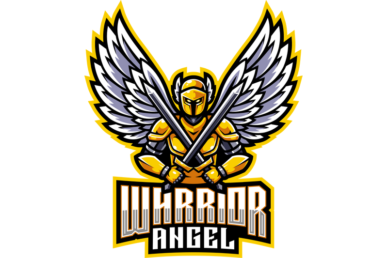 warrior-angel-mascot-logo-design