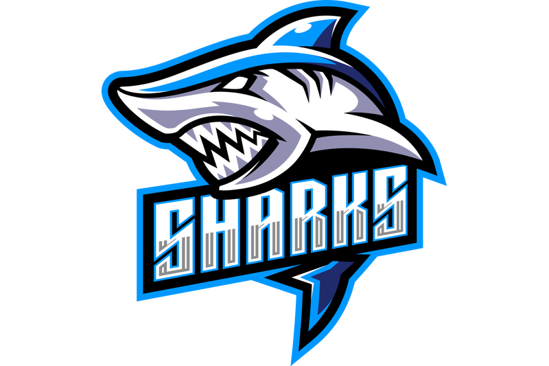 Shark esport mascot logo design By Visink | TheHungryJPEG