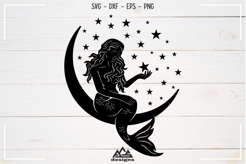 cute-mermaid-moon-stars-sillhoutte-svg-design