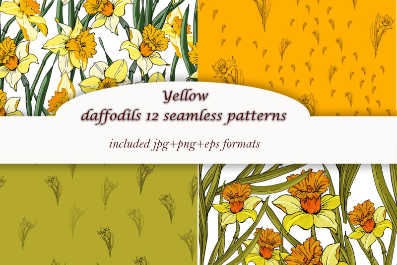 yellow-spring-daffodils-12-patterns