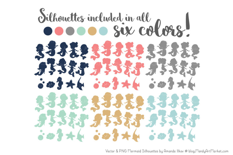 sweet-mermaid-silhouettes-vector-clipart-in-modern-chic