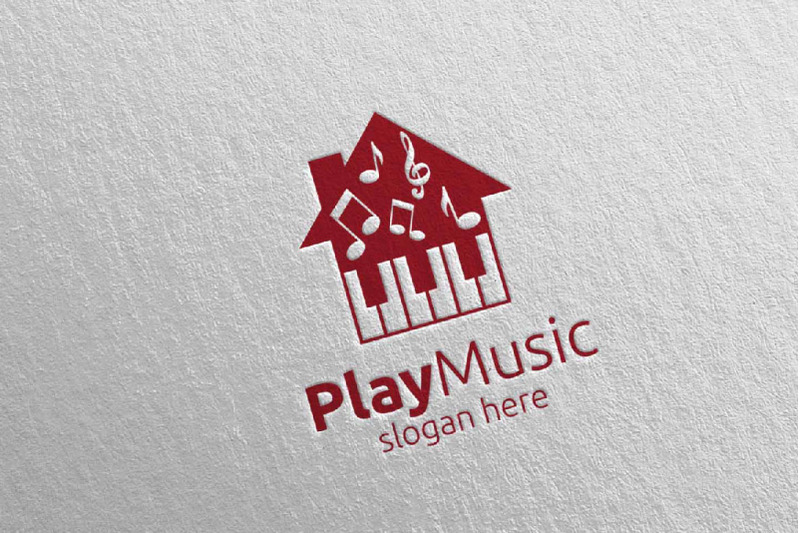 music-logo-with-note-and-house-concept-32