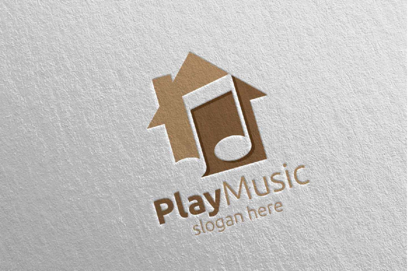 music-logo-with-note-and-house-concept-33