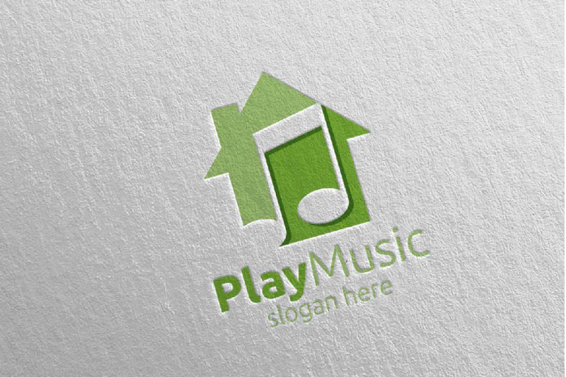 music-logo-with-note-and-house-concept-33