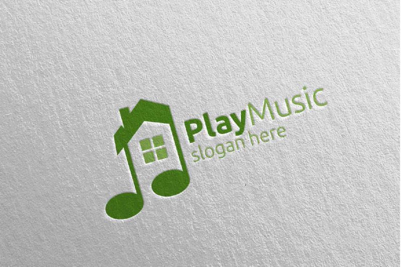 music-logo-with-note-and-house-concept-34