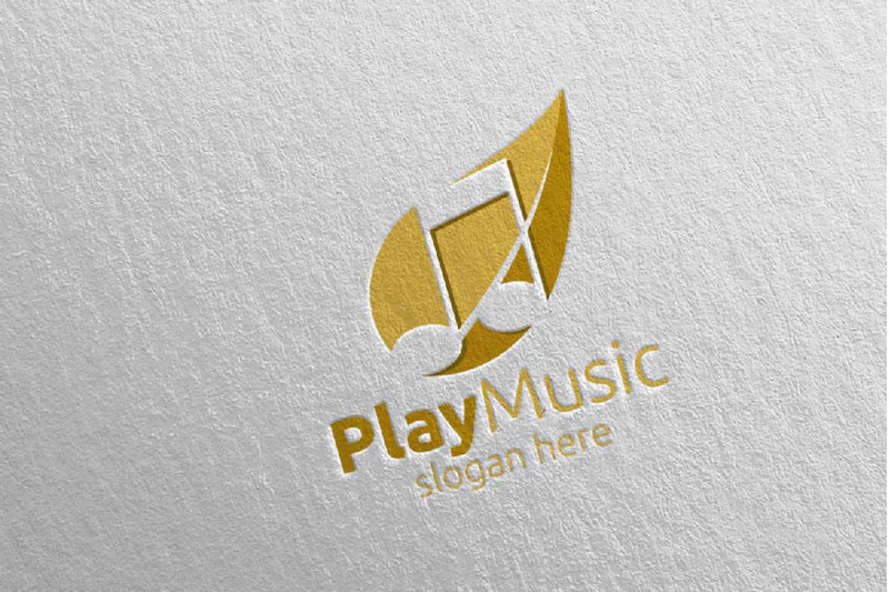 music-logo-with-note-and-leaf-concept-36