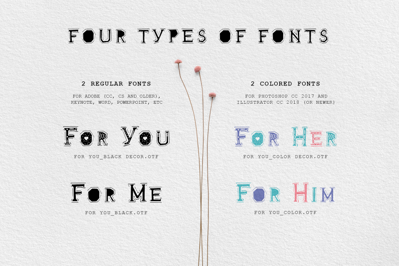 for-you-handmade-decorative-font