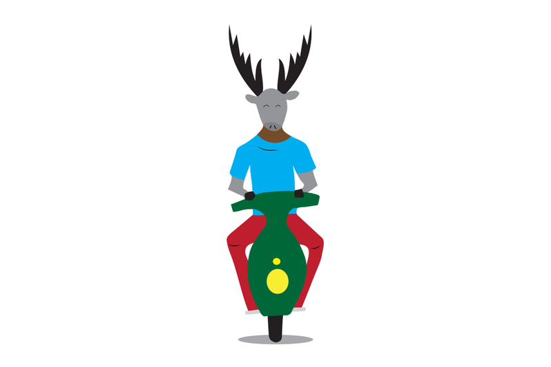 hipster-deer-on-a-moped