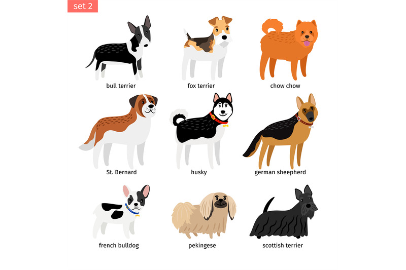 cartoon-dogs-icons-set