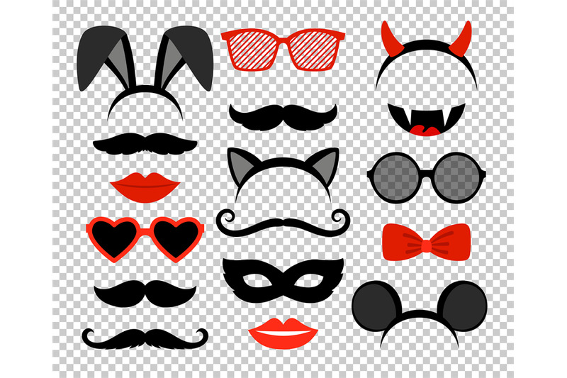 funny-masks-masquerade-mask-set-glasses-and-mustache-rabbit-and-mou