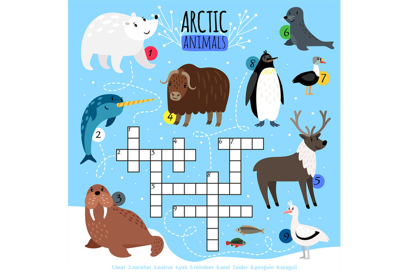 arctic-animals-crossword-puzzle