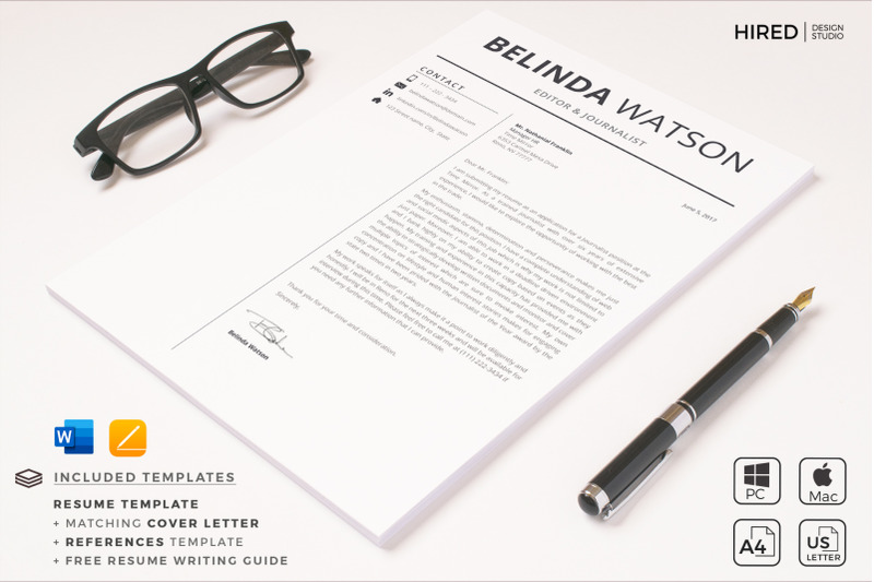 professional-and-modern-resume-design-references-page-cover-letter
