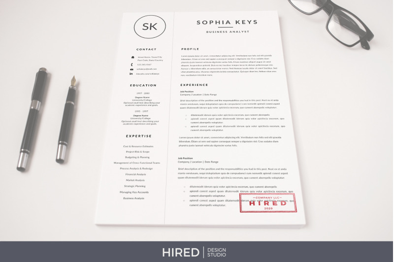 business-analyst-resume-minimalist-cv-resume-for-word-and-pages