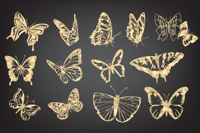 gold-foil-butterfly-butterflies-clip-art-golden-insects