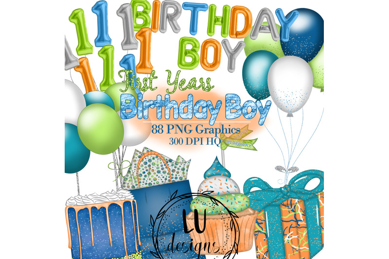 birthday-boy-clipart-first-years-party-graphics-foil-balloons