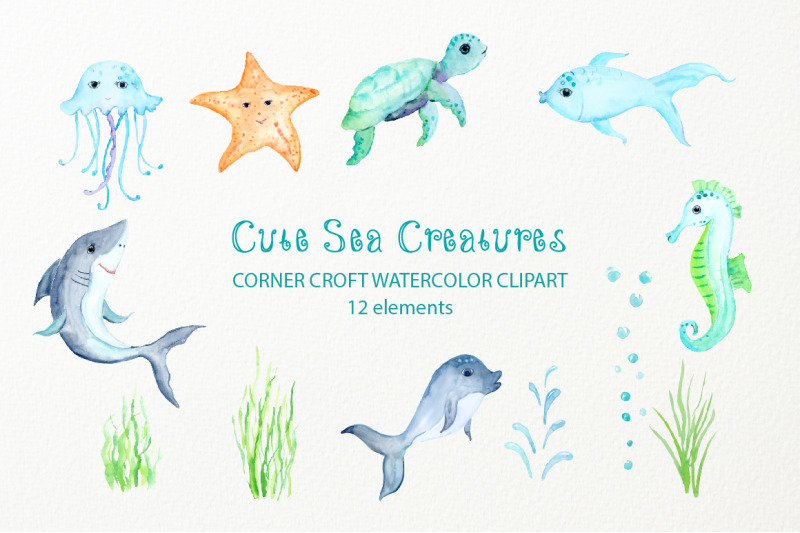 watercolor-sea-creatures