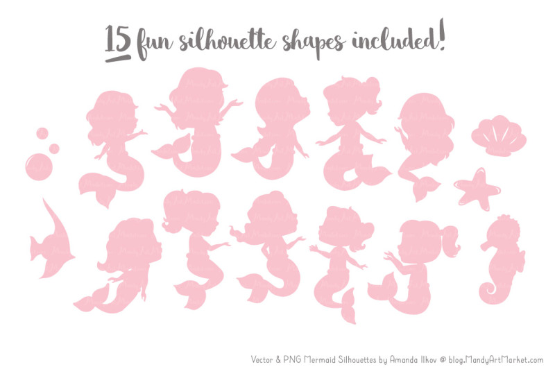 sweet-mermaid-silhouettes-vector-clipart-in-pastel