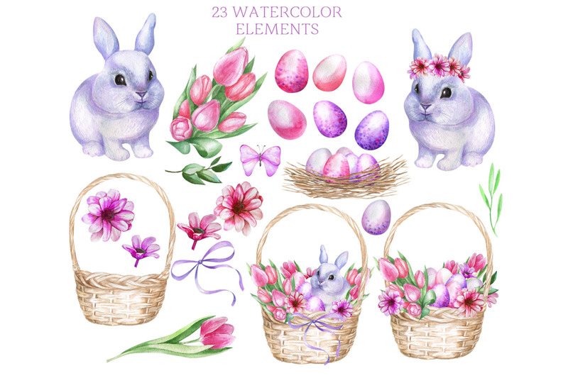 watercolor-easter-set-with-bunnies-eggs-and-flowers