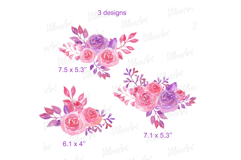 watercolor-clipart-with-purple-and-pink-roses-decor-for-valentine-039-s-d