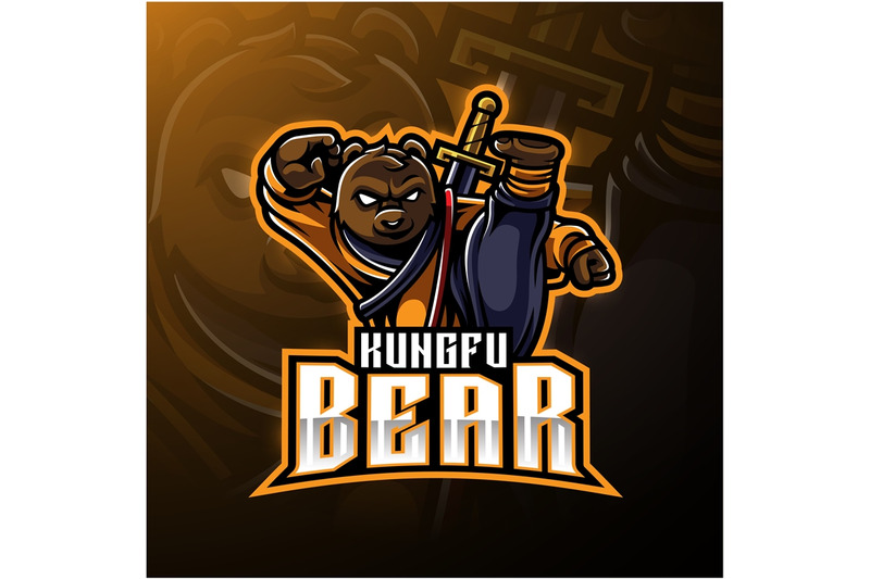 kungfu-bear-mascot-logo-with-a-sword