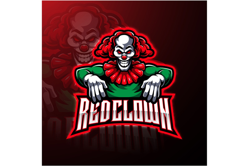 red-clown-sport-mascot-logo-design