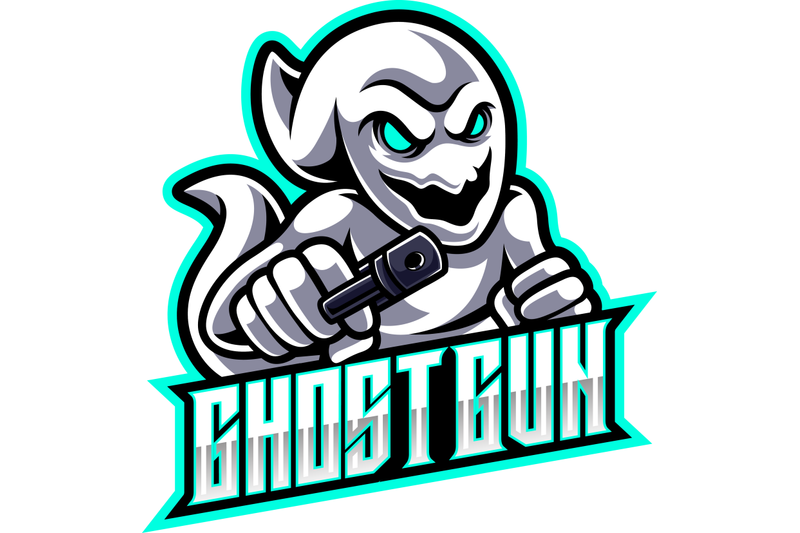 ghost-with-gun-esport-mascot-logo-design