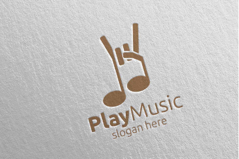 rock-music-logo-with-note-and-play-concept