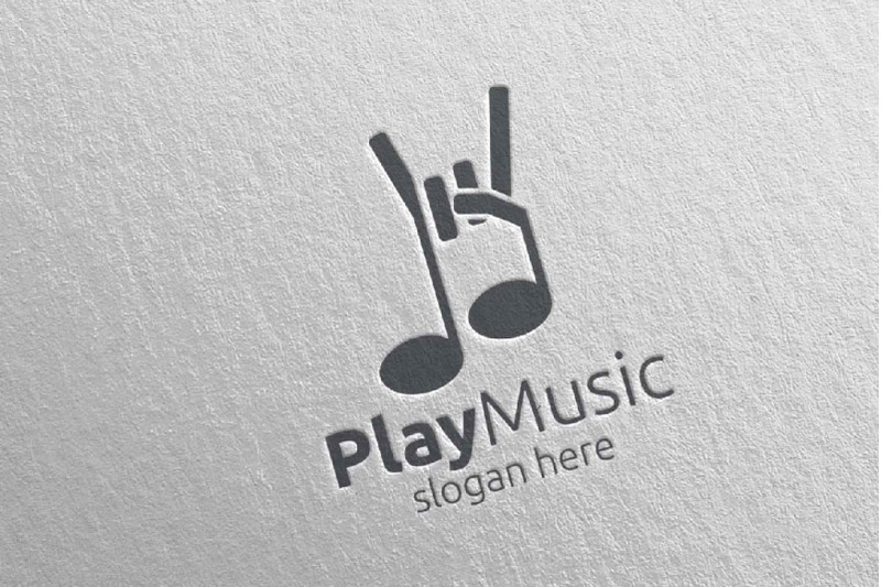 rock-music-logo-with-note-and-play-concept