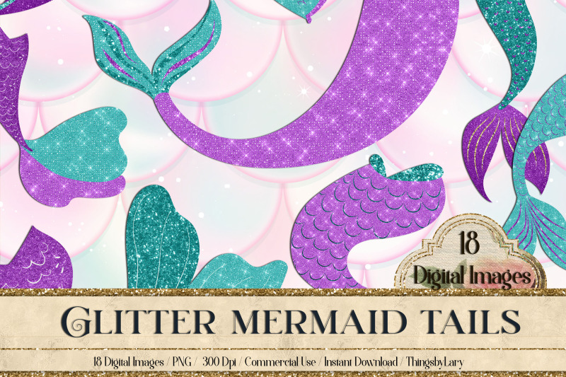 18-glitter-mermaid-tails-fairy-tale-princess-overlay-images