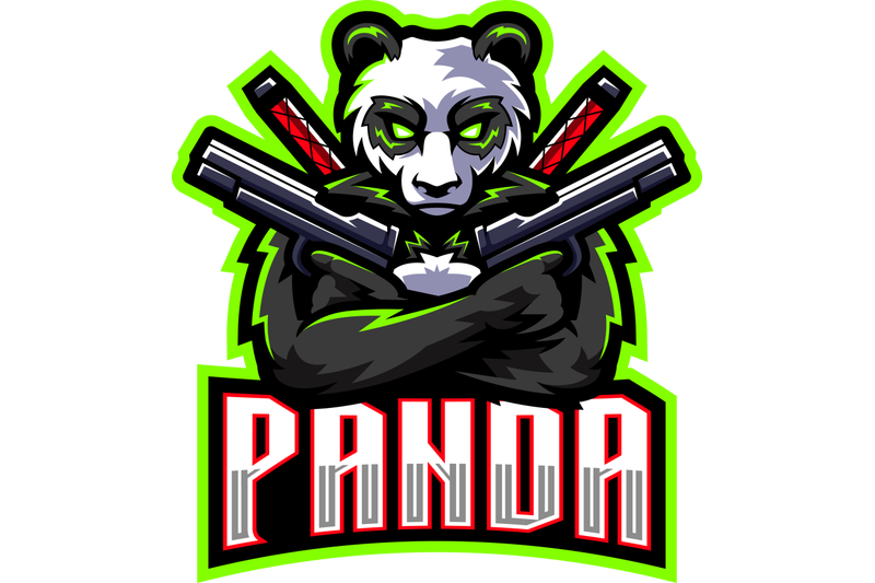 panda-gunner-esport-mascot-logo-design