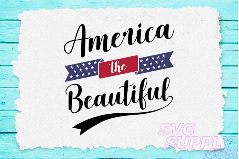 America the beautiful svg for america tshirt SVG by Designbundles