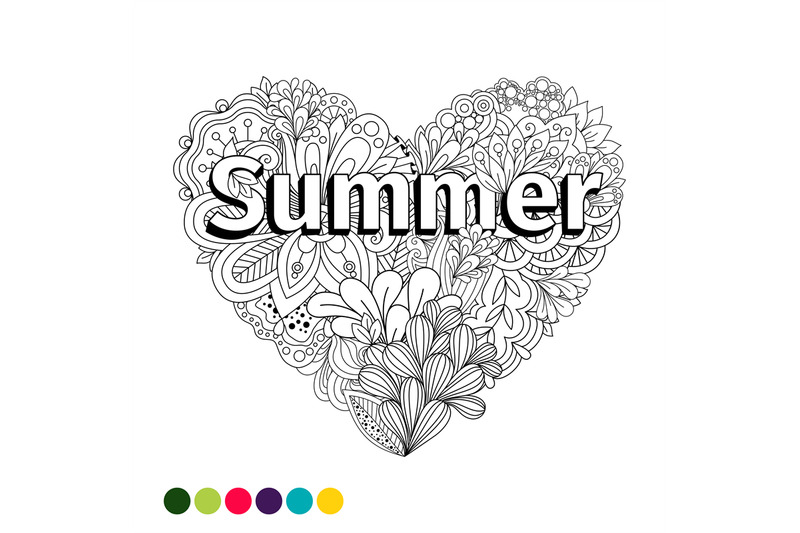 doodle-flowers-heart-coloring-page