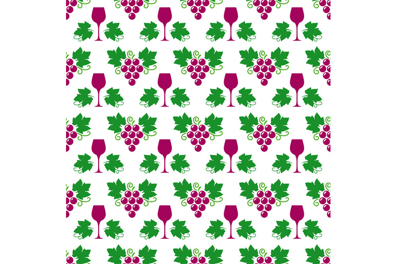 grapes-leaves-and-wine-glass-pattern