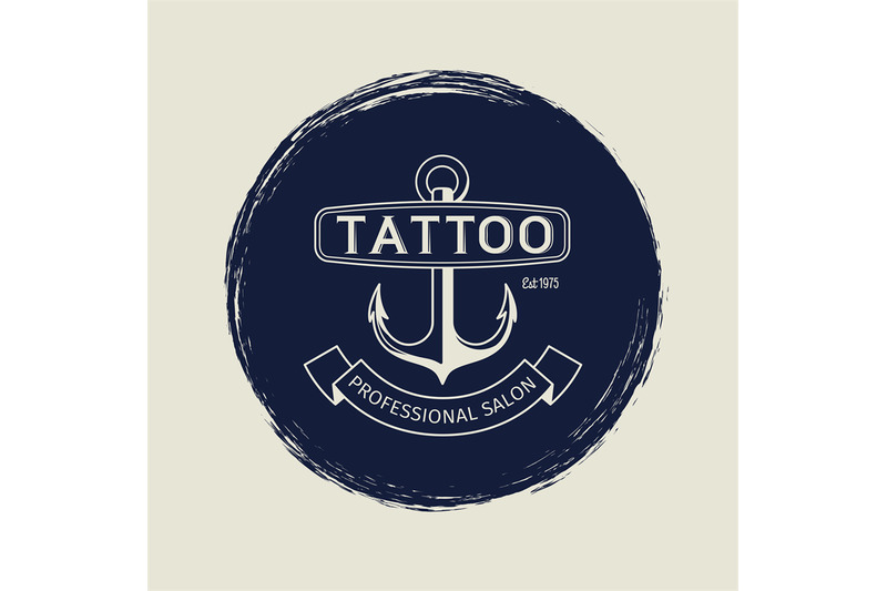 vintage-tattoo-salon-emblem-with-anchor-vector-illustration