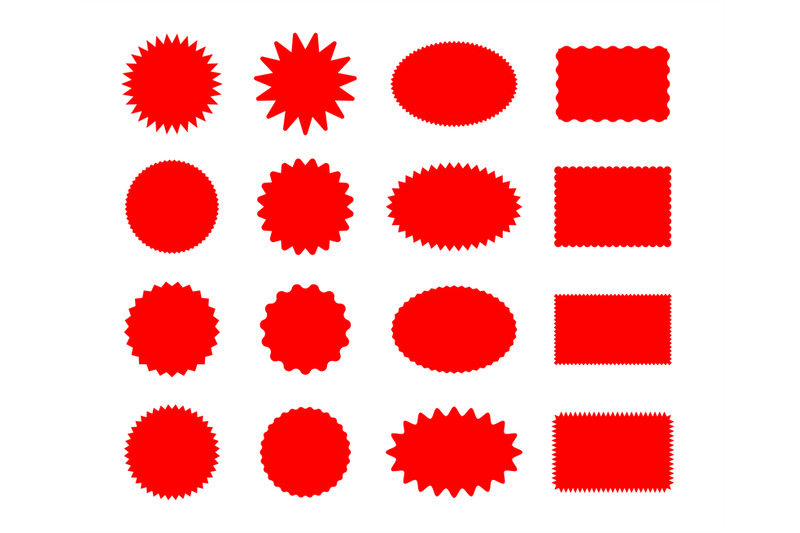 star-price-red-stickers-set