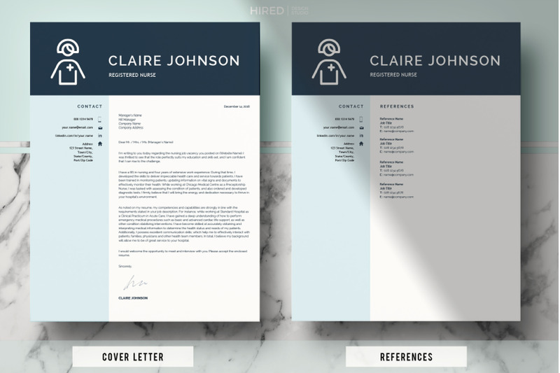 nurse-resume-matching-cover-letter-format-amp-references-page-medical