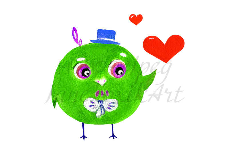 valentine-039-s-day-greeting-card-template-with-funny-bird-illustration