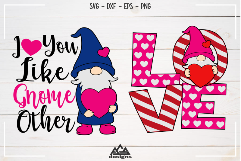 Download I Love You GNOME Valentine Svg Design By AgsDesign ...