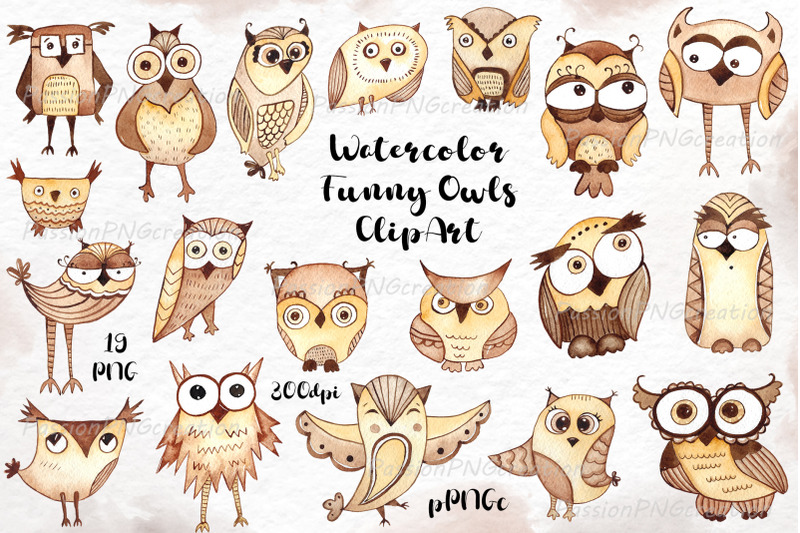watercolor-funny-owls-clipart-watercolour-owl-clip-art-cute-owl
