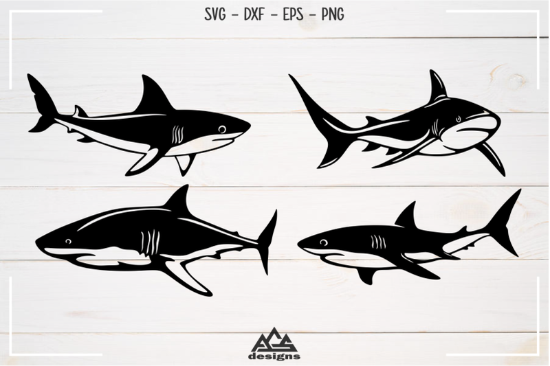 sharks-sillhoutte-packs-svg-design