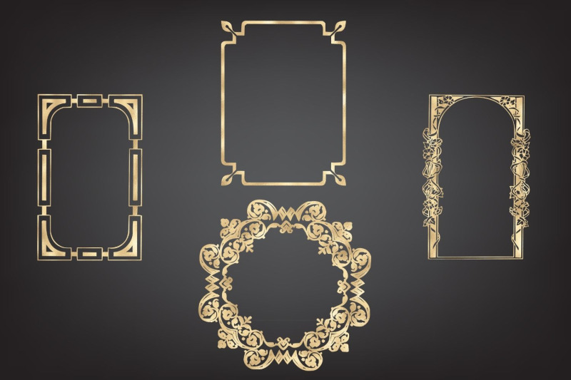 25-gold-foil-frames-clip-arts-elegant-calligraphic-frames