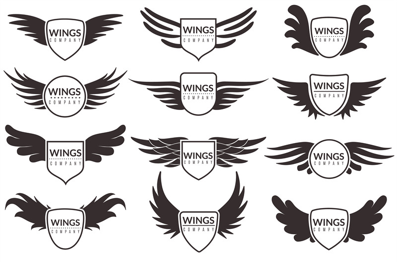 wings-logo-winged-emblems-angel-and-phoenix-wings-heraldic-symbols