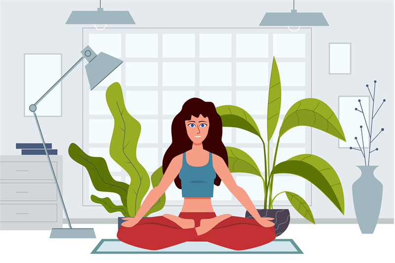 yoga-characters-woman-does-exercises-warming-up-and-stretching-at-hom